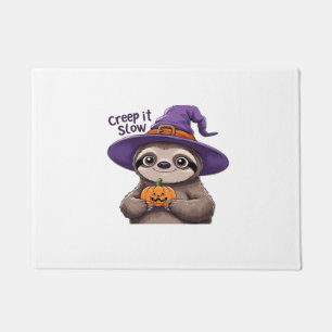Cute Sloth Witch Halloween Shirt � Creep It Slow P Doormat