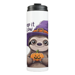 Cute Sloth Witch Halloween Shirt � Creep It Slow P Thermal Tumbler
