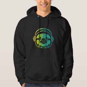 Cute Sloth With A Headphone Hoodie