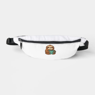 Cute Sloth with Coffee Mug � Cozy Relaxed Animal A Bum Bags
