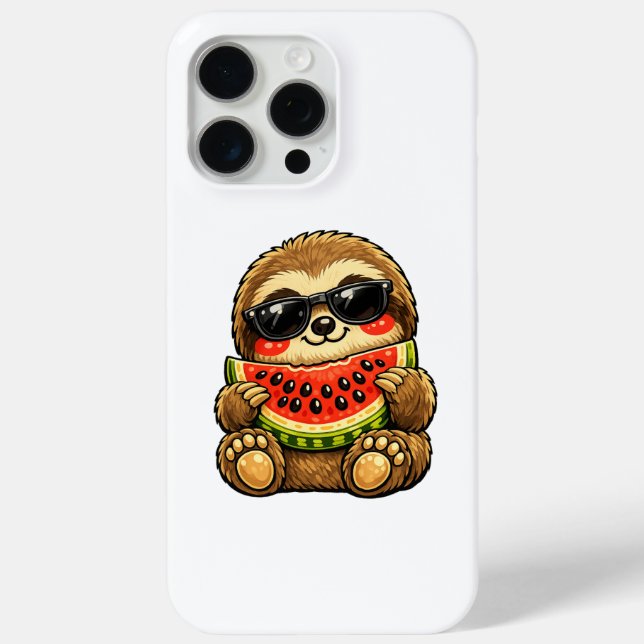 Cute Sloth with Watermelon Case-Mate iPhone Case (Back)