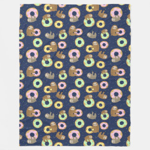 Cute Sloths Fleece Blanket