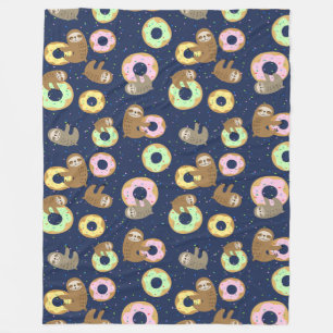 Cute Sloths Fleece Blanket