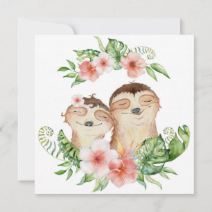 Cute Sloths Holiday Card
