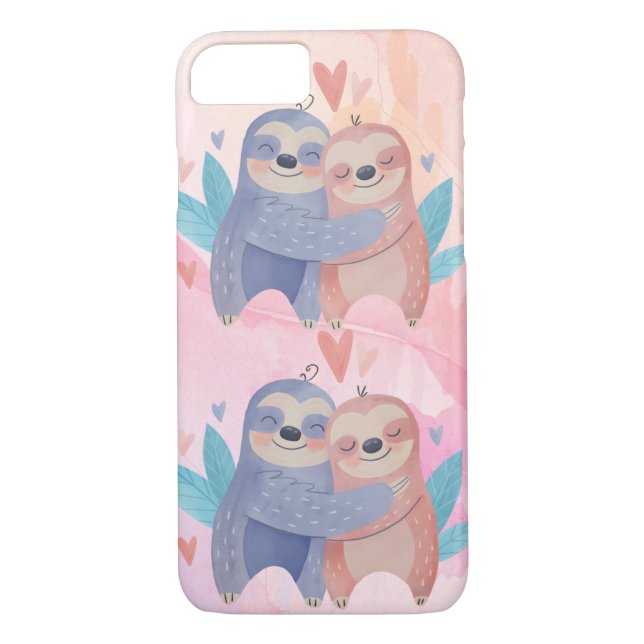 Cute Sloths In Love Case-Mate iPhone Case (Back)