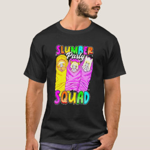 Cute Slumber Party Squad Girls Sleepover Sloth Lla T-Shirt