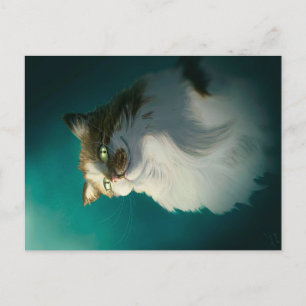 Cute Sly Cat Gift  Funny Cat For Birthday Holiday Postcard