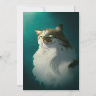 Cute Sly Cat Gift| Funny Cat For Fathers Day Holiday Card