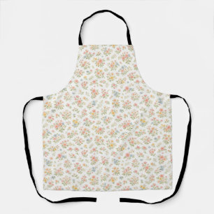 Cute Small Ditsy Floral Seamless Pattern Apron