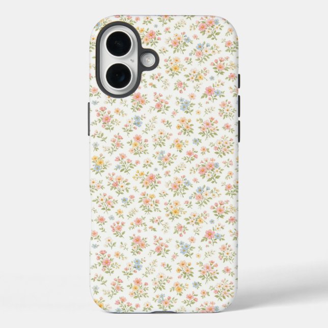 Cute Small Ditsy Floral Seamless Pattern Case-Mate iPhone Case (Back)