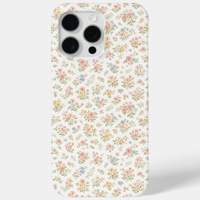 Cute Small Ditsy Floral Seamless Pattern Case-Mate iPhone Case (Back)