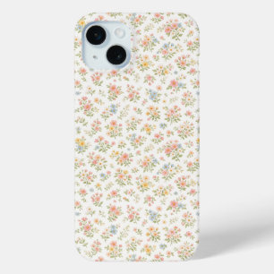 Cute Small Ditsy Floral Seamless Pattern iPhone 15 Mini Case