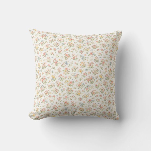 Cute Small Ditsy Floral Seamless Pattern Cushion (Front)