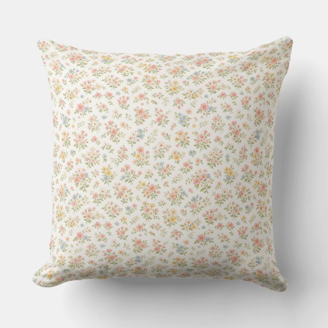 Cute Small Ditsy Floral Seamless Pattern Cushion (Front)