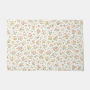 Cute Small Ditsy Floral Seamless Pattern Doormat