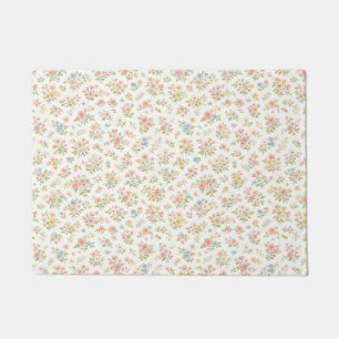 Cute Small Ditsy Floral Seamless Pattern Doormat
