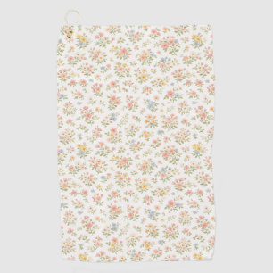 Cute Small Ditsy Floral Seamless Pattern Golf Towel