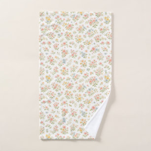 Cute Small Ditsy Floral Seamless Pattern Hand Towel