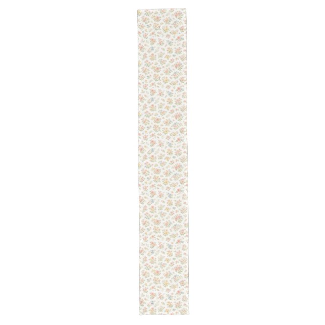 Cute Small Ditsy Floral Seamless Pattern Long Table Runner (Front)