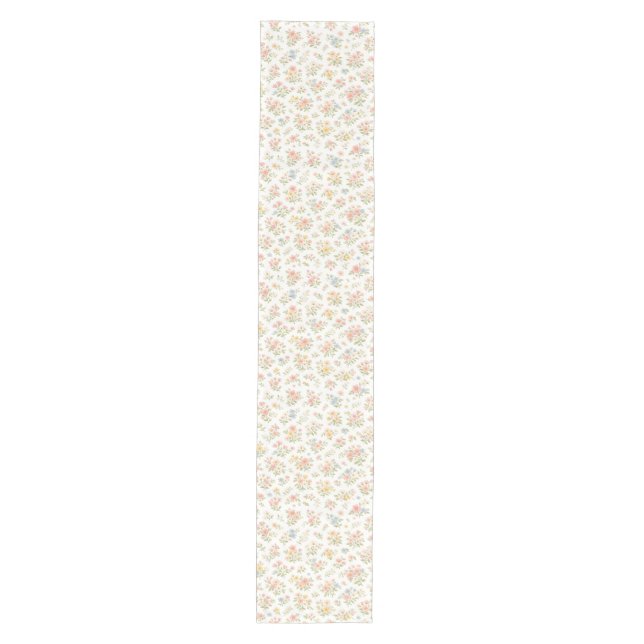 Cute Small Ditsy Floral Seamless Pattern Medium Table Runner (Front)