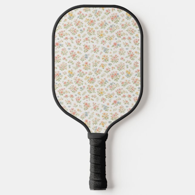 Cute Small Ditsy Floral Seamless Pattern Pickleball Paddle (Front)