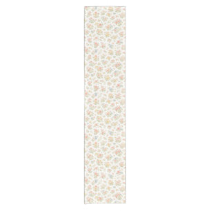 Cute Small Ditsy Floral Seamless Pattern Short Table Runner