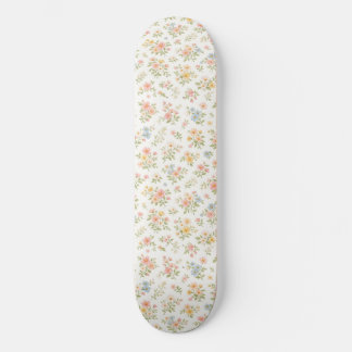 Cute Small Ditsy Floral Seamless Pattern Skateboard