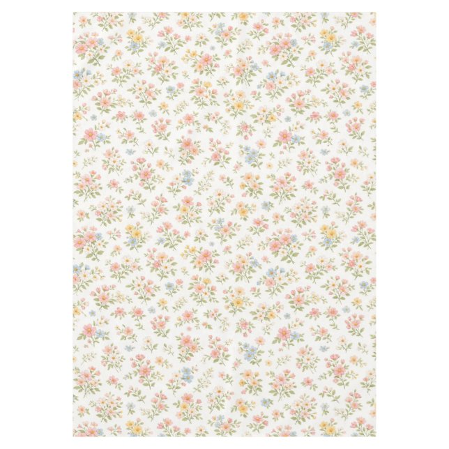 Cute Small Ditsy Floral Seamless Pattern Tablecloth (Front)