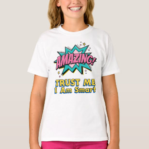 Cute Smart Child Boy Girl Kid Inspired Fun Custom  T-Shirt