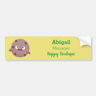 Cute smart chocolate chip cookie cartoon bumper sticker