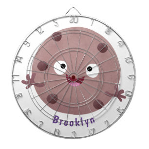 Cute smart chocolate chip cookie cartoon dartboard