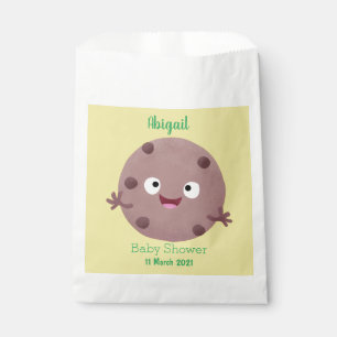 Cute smart chocolate chip cookie cartoon favour bag