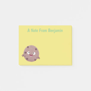 Cute smart chocolate chip cookie cartoon post-it notes