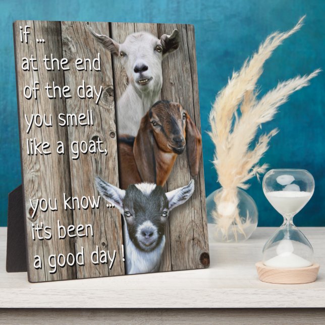 Cute Smell Like a Goat Poem Plaque (Side)