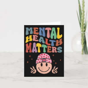 Cute Smile Face Flower Mental Health S Awareness _ Card