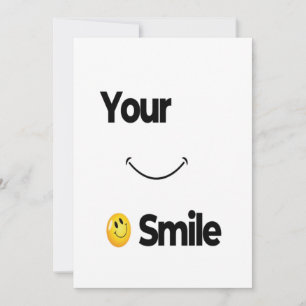 Cute Smile Face Invitation with Positive Message