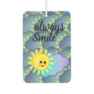 Cute Smile Sunshine Cloud Sky Happy Light Rays Car Air Freshener