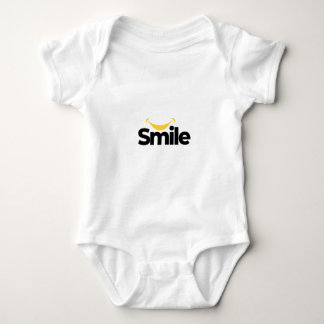 Cute Smile Yellow Banana Graphic Minimalist Baby Bodysuit