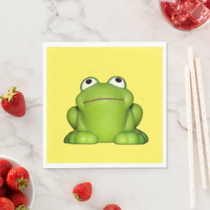 Cute Smiley Frog Napkin