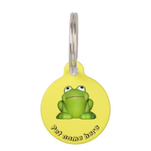 Cute Smiley Frog Pet Tag