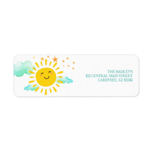 Cute Smiliing Sunshine Return Address Label