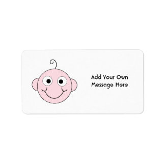 Cute Smiling Baby. Custom Text. Label
