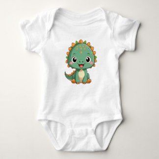 Cute Smiling Baby Dinosaur Bodysuit