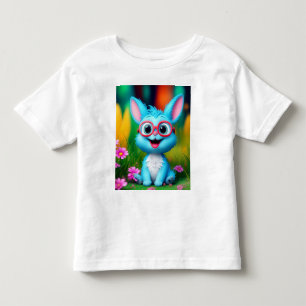 Cute Smiling Blue Bunny Wearing Glasses-567345 Toddler T-Shirt