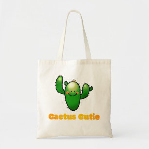 Cute Smiling Cactus Illustration Tote Bag
