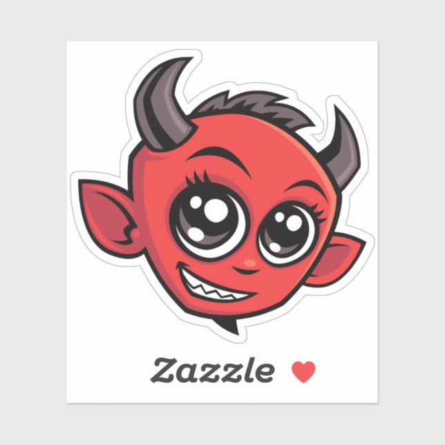Cute Smiling Cartoon Devil (Sheet)