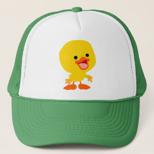 Cute Smiling Cartoon Duckling Hat