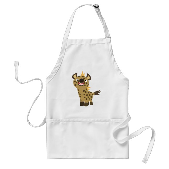 Cute Smiling Cartoon Hyena Apron (Front)