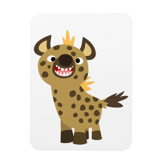 Cute Smiling Cartoon Hyena Flexible Magnet (Vertical)