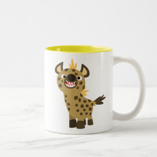 Cute Smiling Cartoon Hyena Magnet Two-Tone Coffee Mug